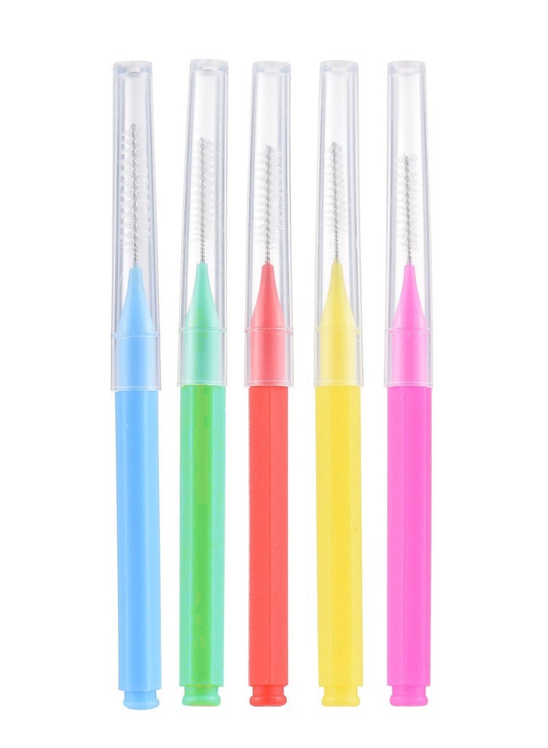 YUJA 100 Pieces Interdental Brushes, Dental Floss Toothpick, Orthodontic Braces Brush Tooth Cleaning Tool Oral Care - Image 5